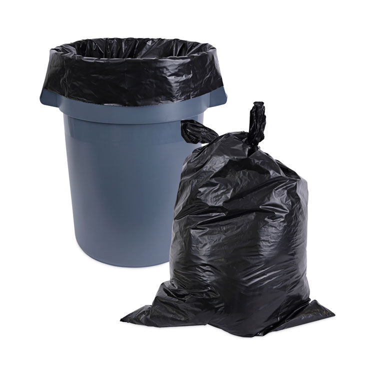 Industrial Can Liners, 60 gal, 2.7 mil, 21" x 17" x 63", Black, 50/Carton