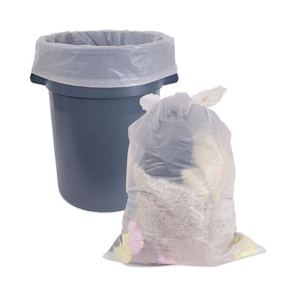 Industrial Can Liners, 60 gal, 2.7 mil, 21" x 17" x 63", Clear, 50/Carton