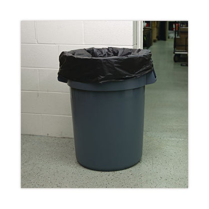 Linear Low Density Industrial Can Liners, 60 gal, 0.7 mil, 38" x 58", Black, Flat Pack, 100/Carton