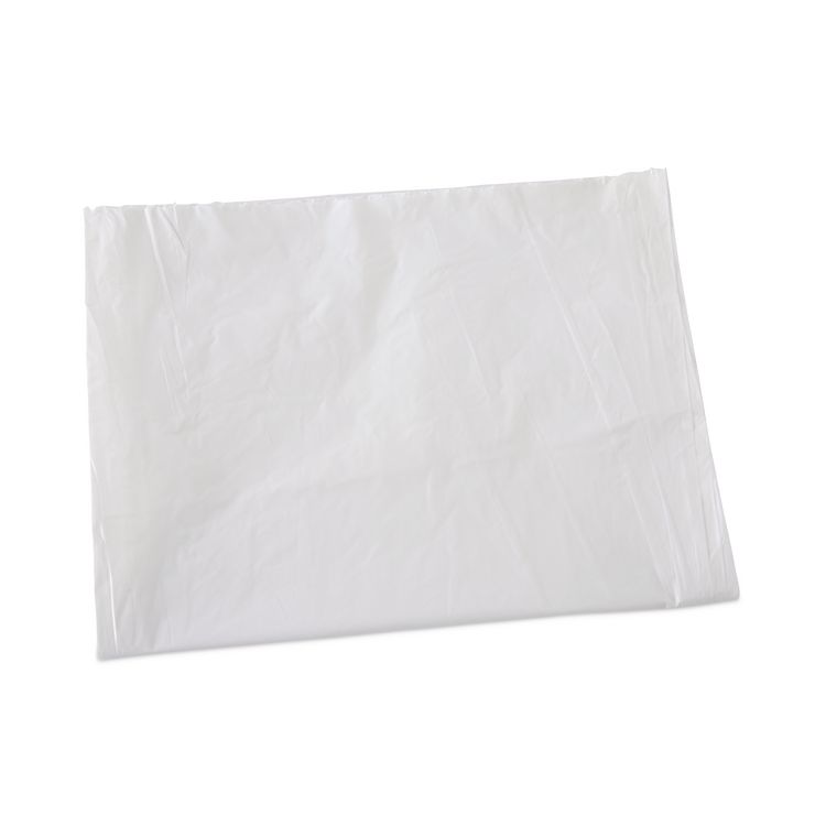 Linear Low Density Industrial Can Liners, 60 gal, 0.7 mil, 38" x 58", White, Flat Pack, 100/Carton