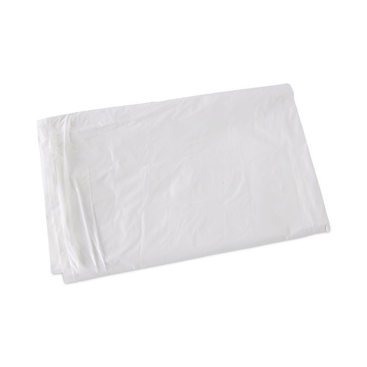 Linear Low Density Industrial Can Liners, 30 gal, 0.9 mil, 30" x 36", White, Flat Pack, 100/Carton