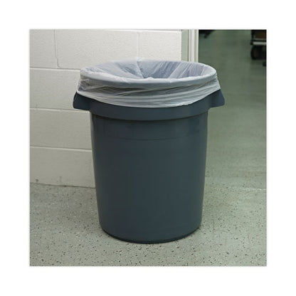 Low-Density Waste Can Liners, 33 gal, 0.6 mil, 33" x 39", White, Perforated Roll, 25 Bags/Roll, 6 Rolls/Carton