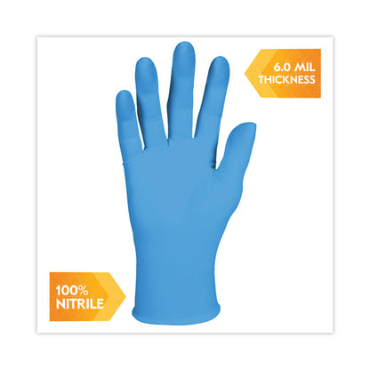 G10 2PRO Nitrile Gloves, Powder-Free, Medium, 6 mil Thick, 9.5" Long, Blue, 100/Box, 10 Boxes/Carton