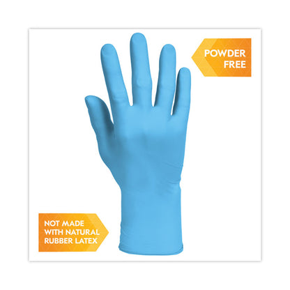 G10 Comfort Plus Blue Nitrile Gloves, Powder-Free, Large, 4 mil Thick, 9.5" Long, Light Blue, 100/Box, 10 Boxes/Carton
