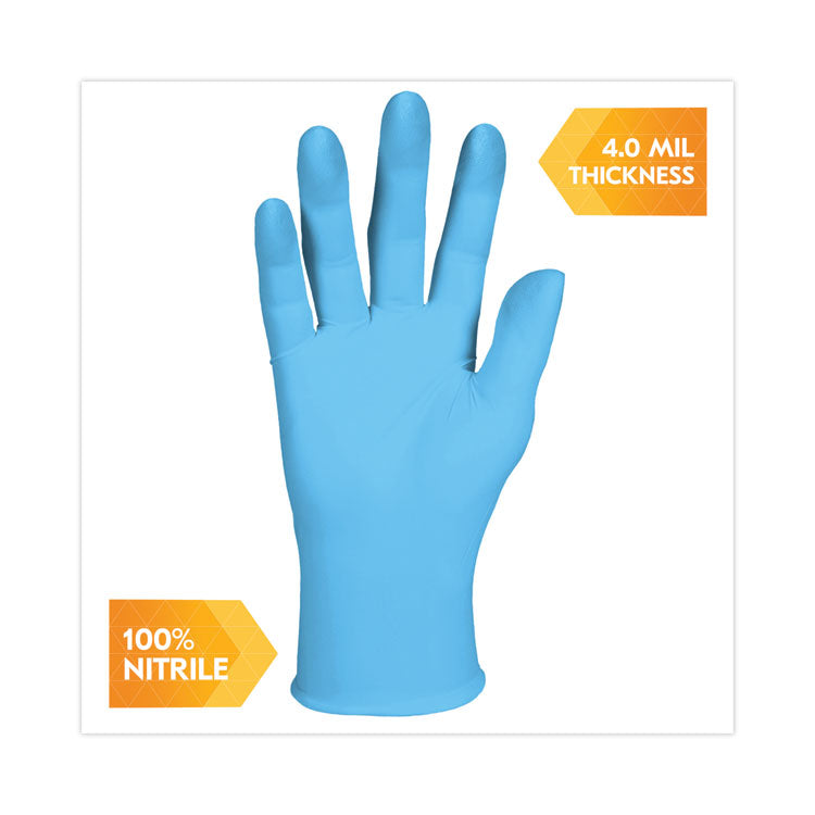 G10 Comfort Plus Blue Nitrile Gloves, Powder-Free, Large, 4 mil Thick, 9.5" Long, Light Blue, 100/Box, 10 Boxes/Carton