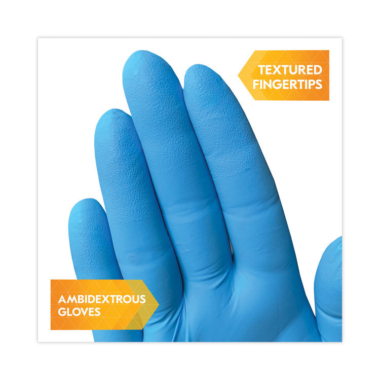 G10 2PRO Nitrile Gloves, Powder-Free, X-Large, 6 mil Thick, 9.5" Long, Blue, 90/Box, 10 Boxes/Carton