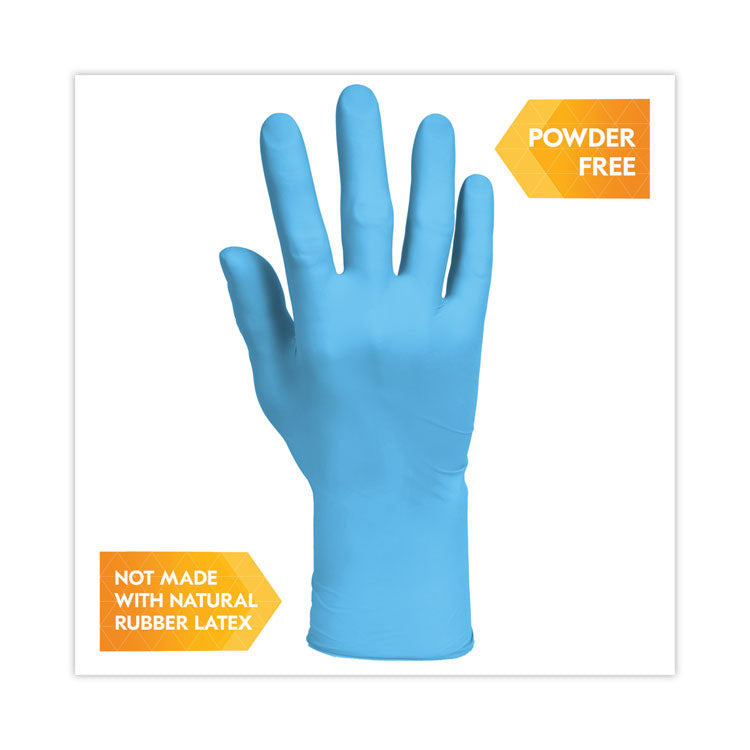 G10 Comfort Plus Blue Nitrile Gloves, Powder-Free, Small, 4 mil Thick, 9.5" Long, Light Blue, 100/Box, 10 Boxes/Carton