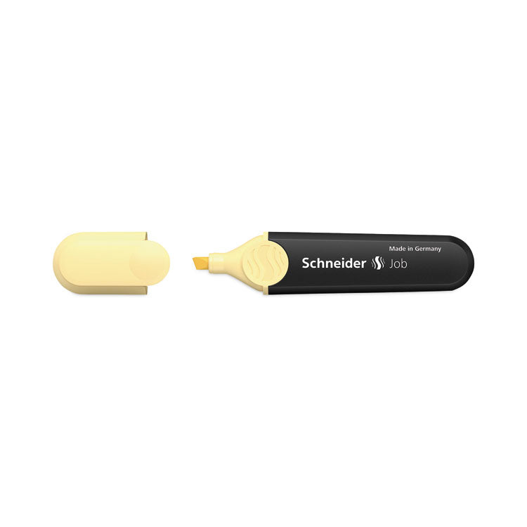 Job Pastel Highlighters, Chisel Tip (1mm/5mm), Assorted Ink Colors, Black/Assorted Barrel Colors, 6/Pack