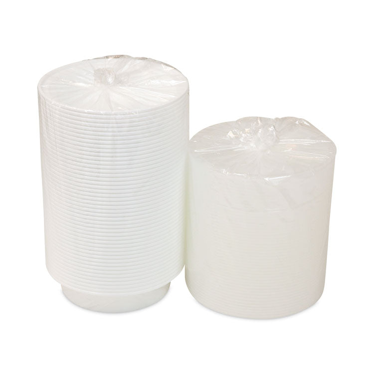 Newspring VERSAtainer Microwavable Containers, 24 oz, 7 x 7 x 2.3, White/Clear, Plastic, 150/Carton
