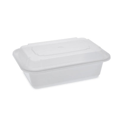 Newspring VERSAtainer Microwavable Containers, 24 oz, 7.4 x 5 x 2.5, White/Clear, Plastic, 150/Carton