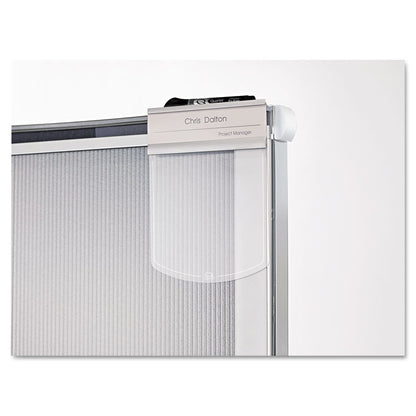 Premium Workstation Privacy Screen, 38w x 64d, Translucent Clear/Silver