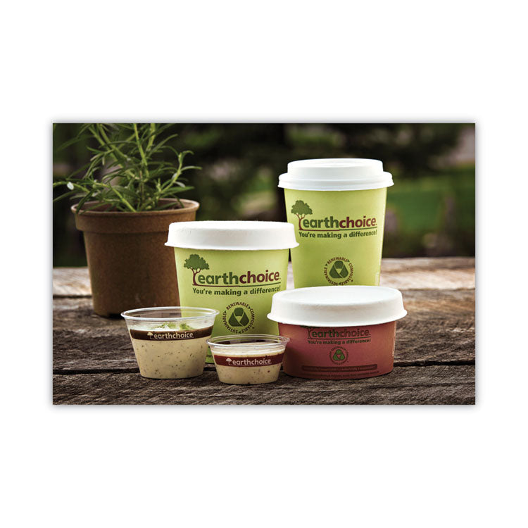 EarthChoice Compostable Soup Cup Large, 16 oz, 3.63" Diameter x 3.88" h, Green, Paper, 500/Carton
