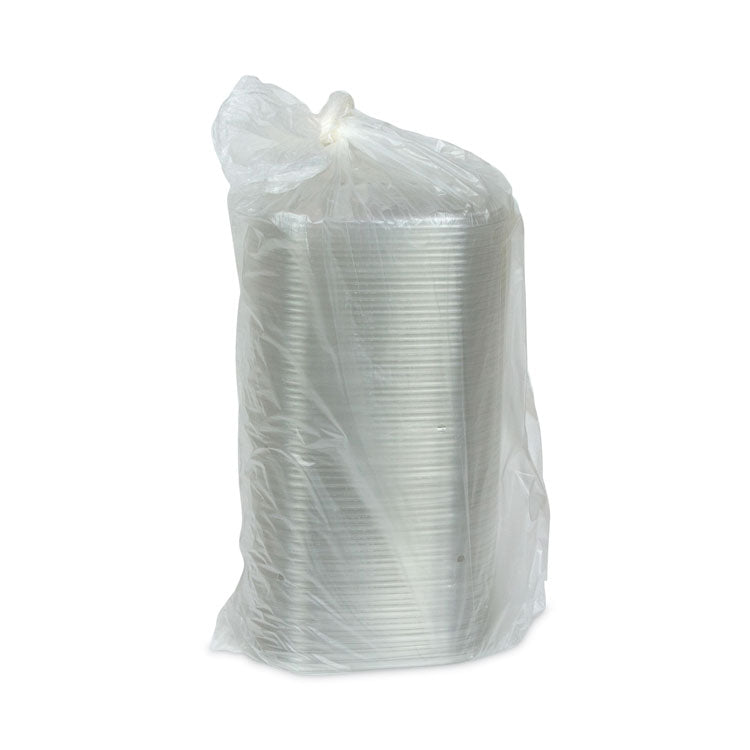 EarthChoice Recycled PET Container Lid, For 24 to 32 oz Container Bases, 7.37 x 7.37 x 0.83, Clear, Plastic, 300/Carton
