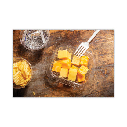 EarthChoice Tamper Evident Recycled Hinged Lid Deli Container, 16 oz, 5.37 x 4.5 x 2.62, Clear, Plastic, 304/Carton