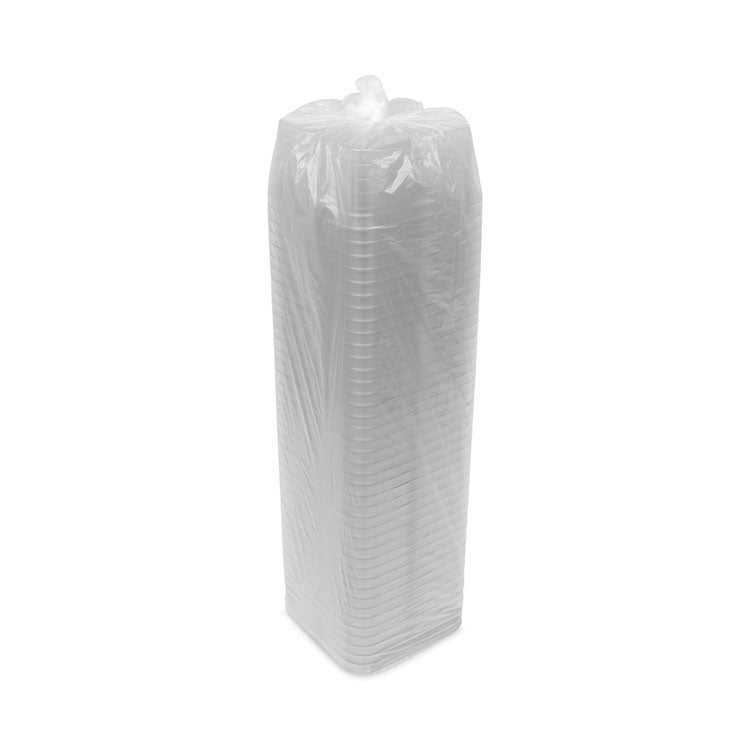 EarthChoice Square Recycled Bowl, 4 Compartments, 32 oz, 6.1 x 6.1 x 2.6, Clear, Plastic, 360/Carton
