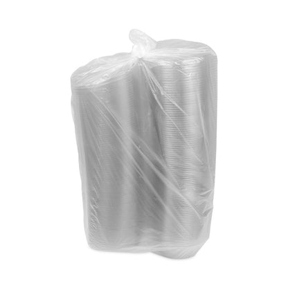 EarthChoice Recycled PET Hinged Container, 48 oz, 8.87 x 7.25 x 2.93, Clear, Plastic, 190/Carton