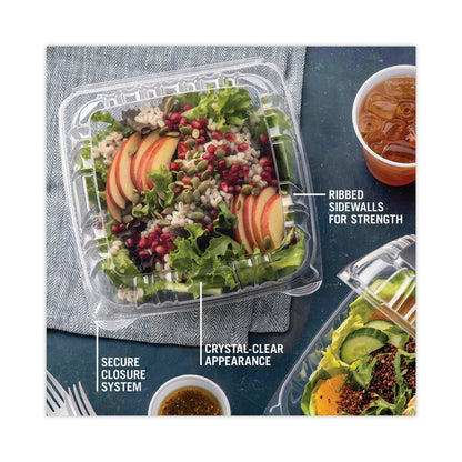 SENSATION SmartLock Hinged Lid Container, 8.5 x 8.34 x 3., Clear, Plastic, 200/Carton
