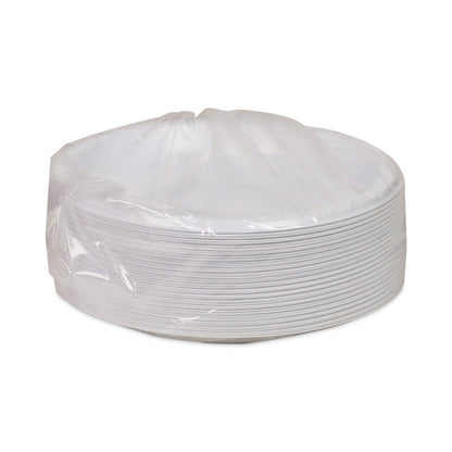 Meadoware Impact Plastic Dinnerware, Plate, 8.88" dia, White, 400/Carton