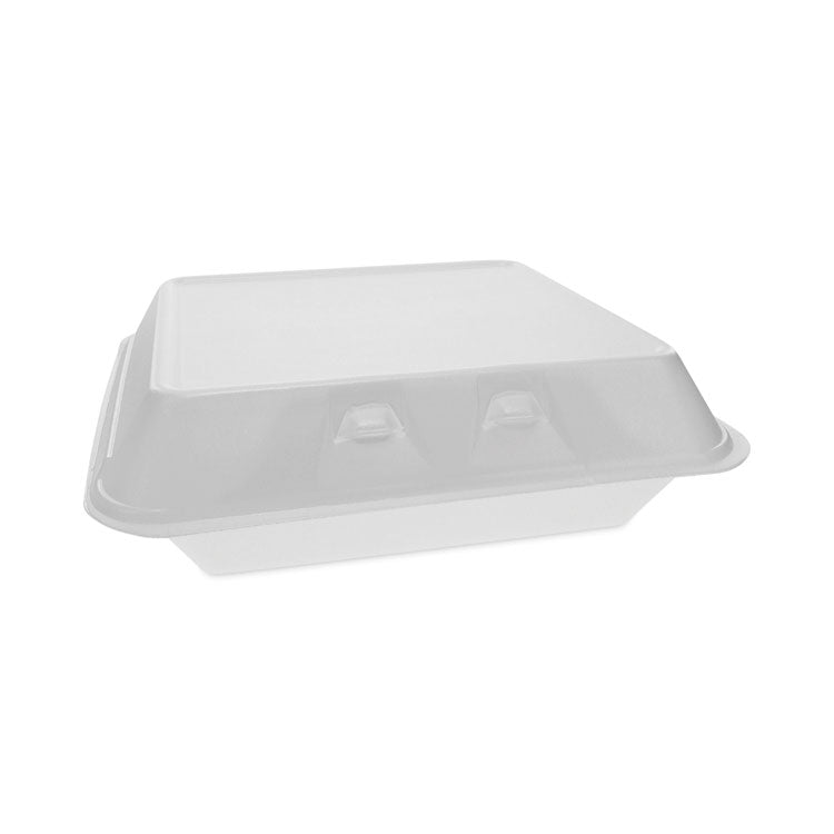 SmartLock Foam Hinged Lid Container, X-Large, 9.5 x 10.5 x 3.3, White, 250/Carton