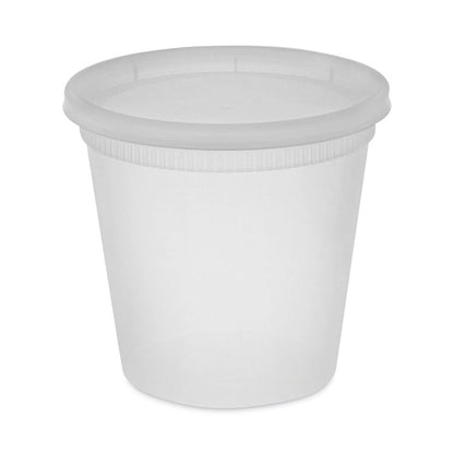 Newspring DELItainer Microwavable Container, 24 oz, 4.7 x 4.7 x 4.4, Clear, Plastic, 240/Carton