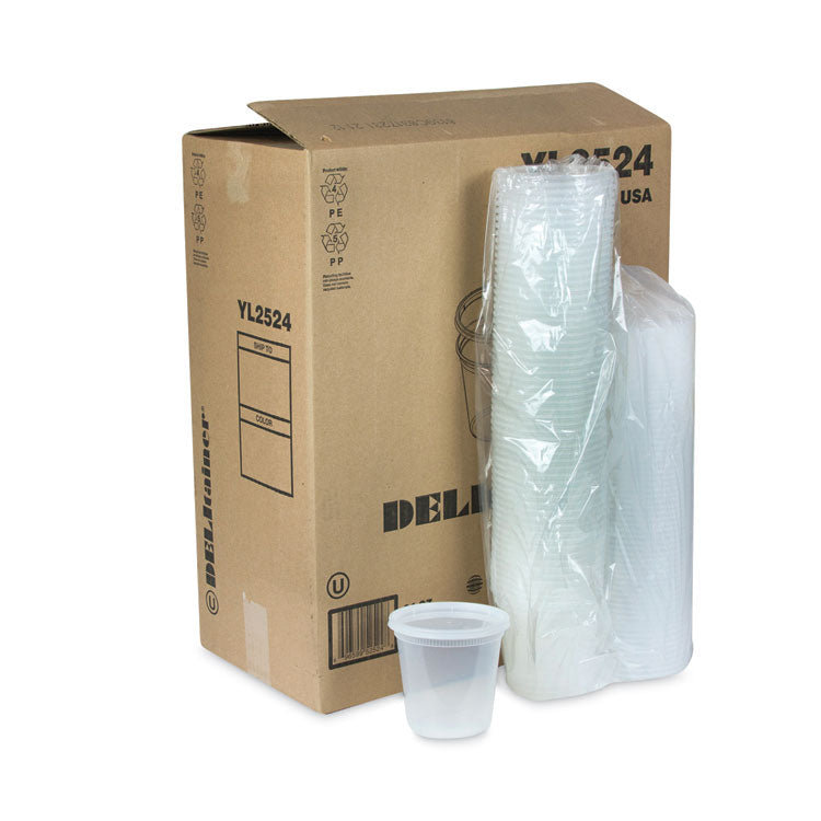 Newspring DELItainer Microwavable Container, 24 oz, 4.7 x 4.7 x 4.4, Clear, Plastic, 240/Carton