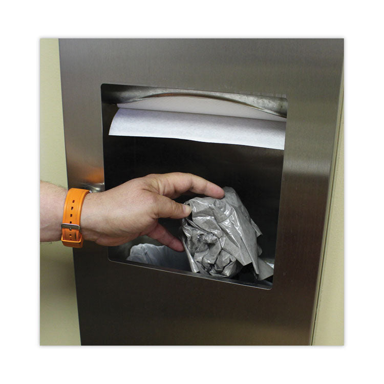Komodo Urinal Mat, Shield-Shaped, Gray Smooth Surface, 18" x 20", 6/Carton
