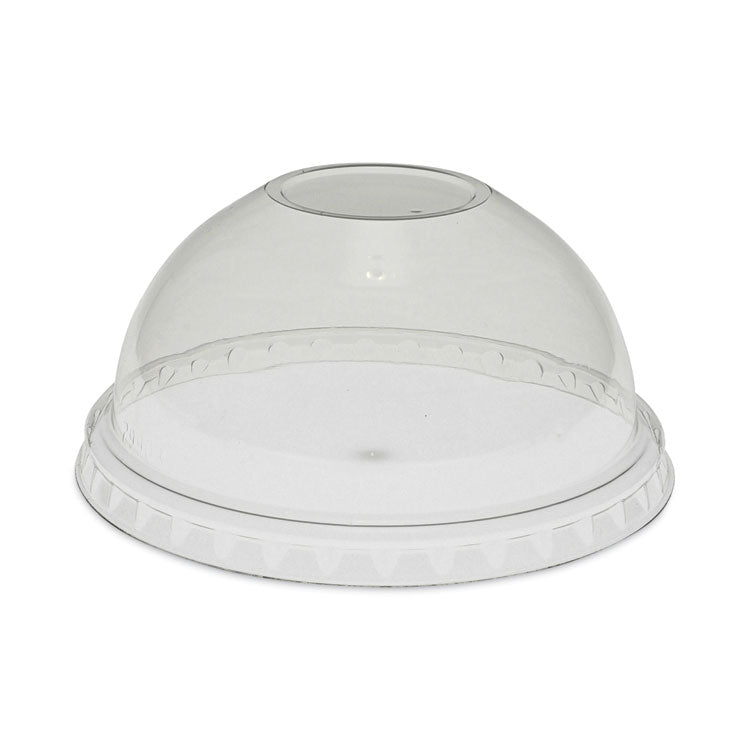 EarthChoice Strawless RPET Lid, Dome Lid, Fits 9 oz to 20 oz "A" Cups, Plastic, Clear, 900/Carton