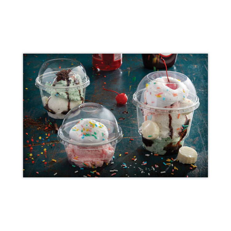 EarthChoice Strawless RPET Lid, Dome Lid, Fits 9 oz to 20 oz "A" Cups, Plastic, Clear, 900/Carton