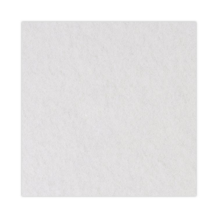 Polishing Floor Pads, 20" Diameter, White, 5/Carton