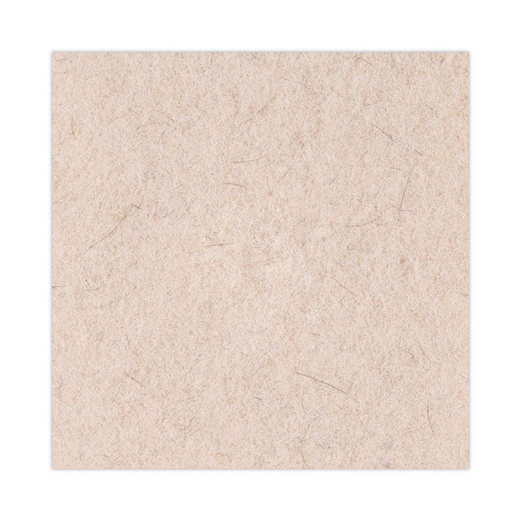 Natural Hog Hair Burnishing Floor Pads, 20" Diameter, Tan, 5/Carton