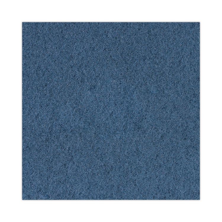 Scrubbing Floor Pads, 20" Diameter, Blue, 5/Carton