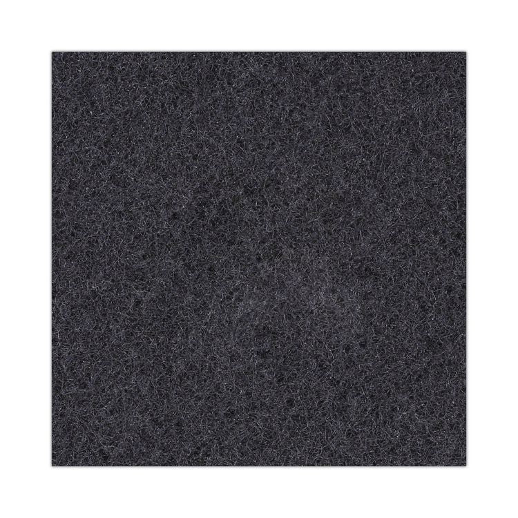 Stripping Floor Pads, 20" Diameter, Black, 5/Carton