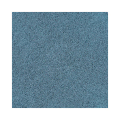 Burnishing Floor Pads, 20" Diameter, Aqua, 5/Carton