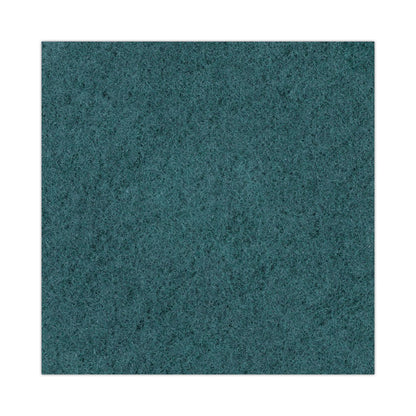 Heavy-Duty Scrubbing Floor Pads, 19" Diameter, Green, 5/Carton