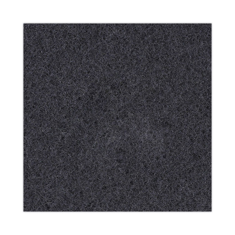 Stripping Floor Pads, 19" Diameter, Black, 5/Carton
