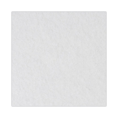 Polishing Floor Pads, 18" Diameter, White, 5/Carton