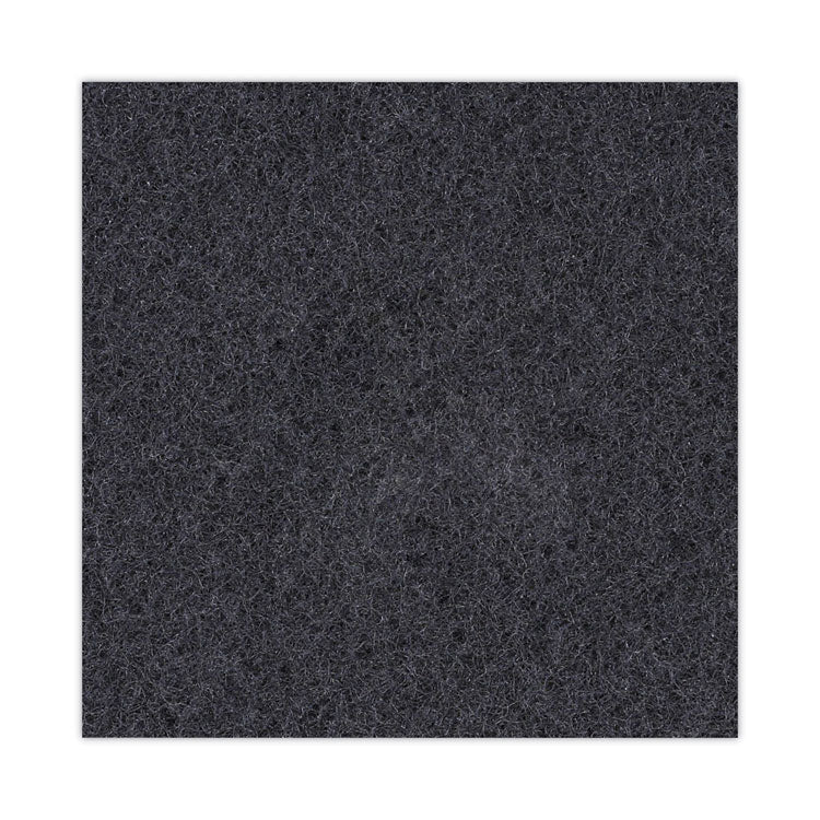 Stripping Floor Pads, 18" Diameter, Black, 5/Carton