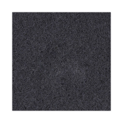 Stripping Floor Pads, 18" Diameter, Black, 5/Carton