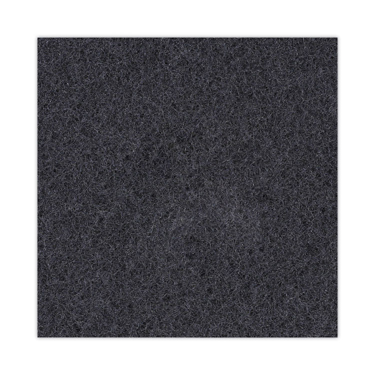 Stripping Floor Pads, 17" Diameter, Black, 5/Carton