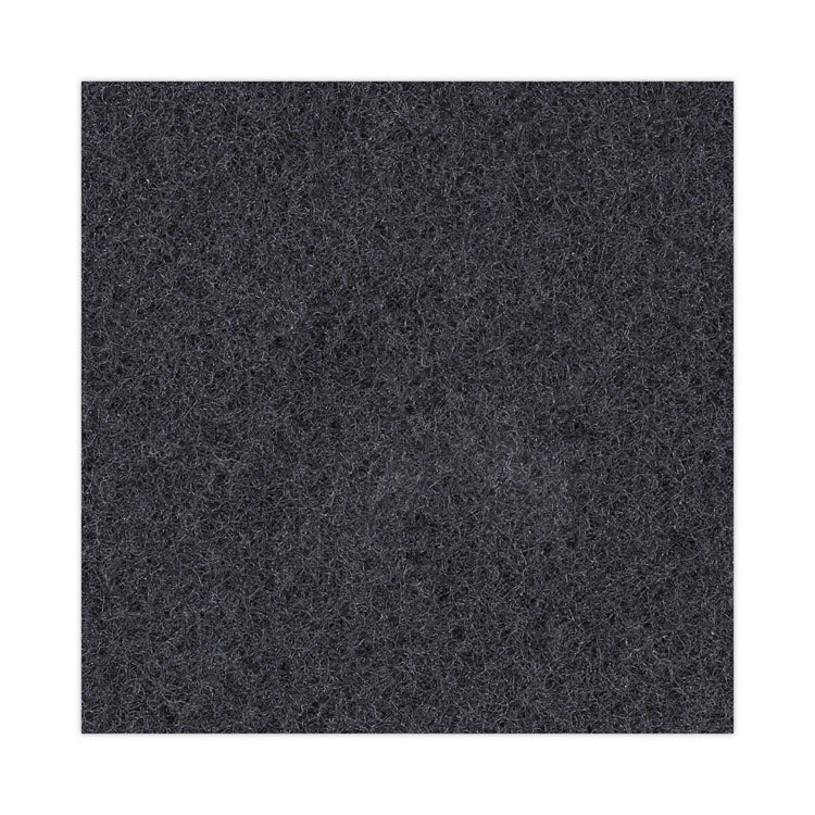 Stripping Floor Pads, 16" Diameter, Black, 5/Carton