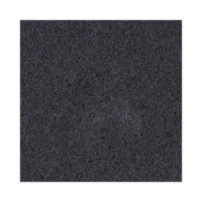 Stripping Floor Pads, 16" Diameter, Black, 5/Carton