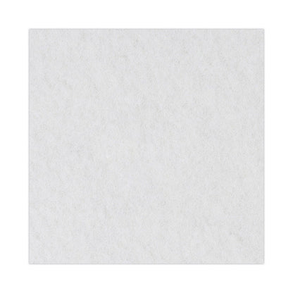 Polishing Floor Pads, 15" Diameter, White, 5/Carton