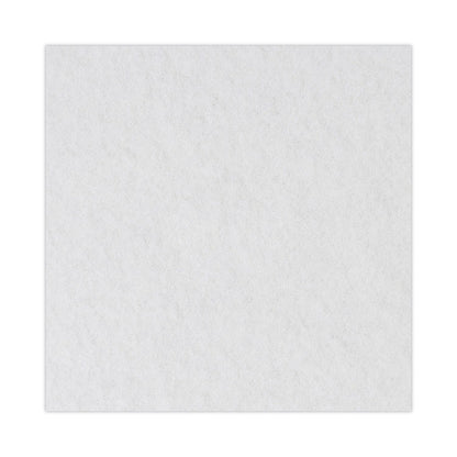 Polishing Floor Pads, 13" Diameter, White, 5/Carton