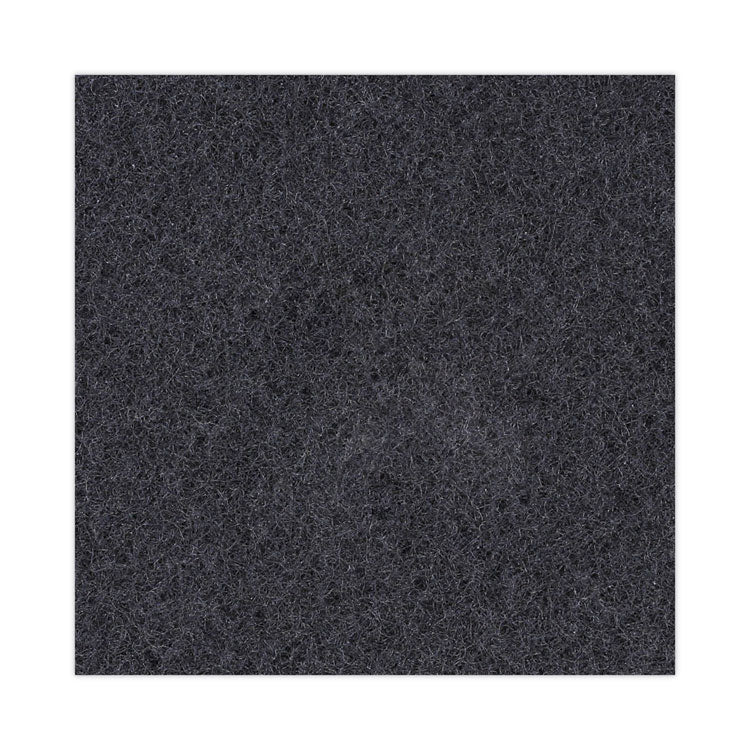 Stripping Floor Pads, 13" Diameter, Black, 5/Carton