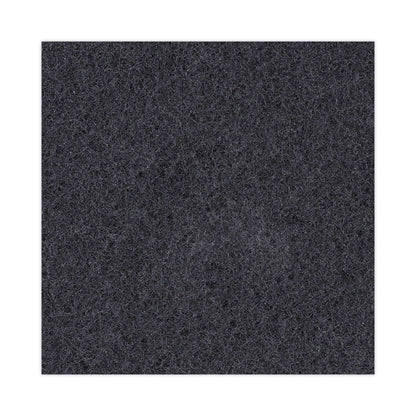 Stripping Floor Pads, 13" Diameter, Black, 5/Carton