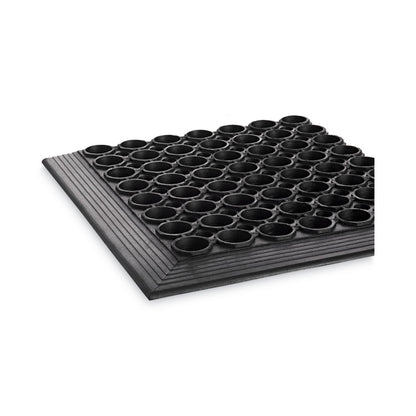 Safewalk-Light Wet/Oily Floor Anti-Fatigue Drainage Mats, 0.5" Thick, 36" x 10 ft, Black Perforated Surface