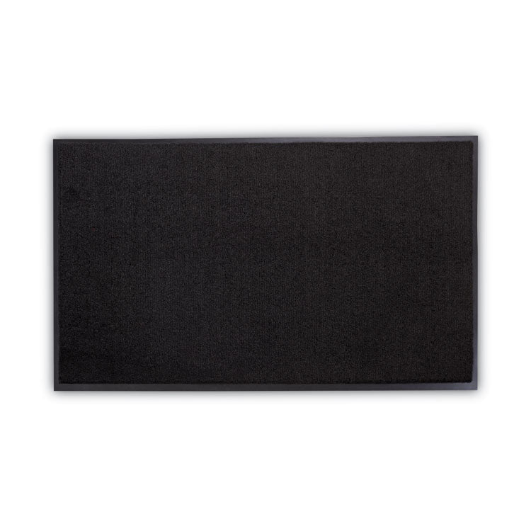 Rely-On Olefin Indoor Wiper Mat, Rectangular, Black Cut Pile Surface, 36" x 60"