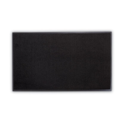 Rely-On Olefin Indoor Wiper Mat, Rectangular, Black Cut Pile Surface, 36" x 60"