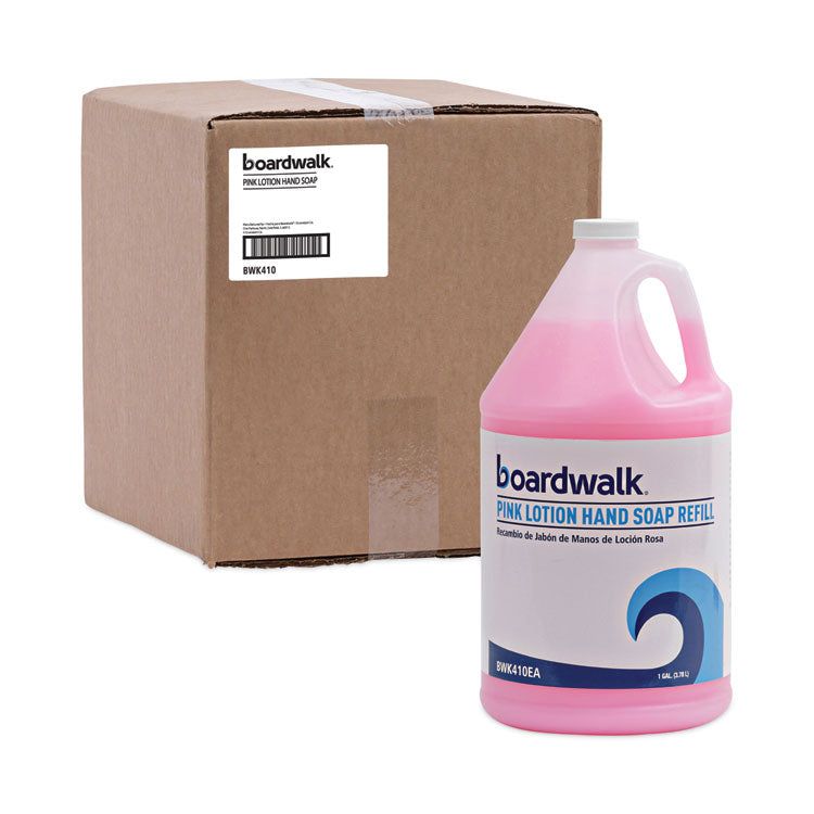 Mild Cleansing Pink Lotion Hand Soap Refill, Cherry Scent, 1 gal Bottle, 4/Carton