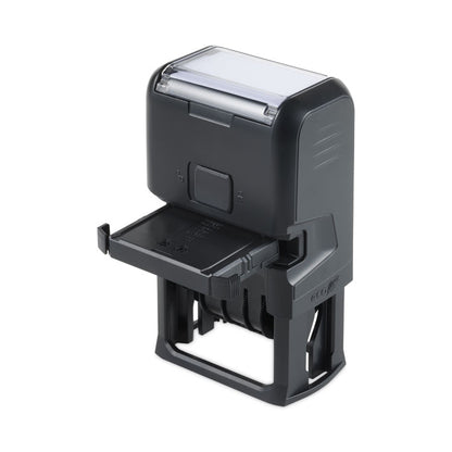 Printy Economy 5-in-1 Date Stamp, Self Inking, 1.63" x 1", Blue/Red
